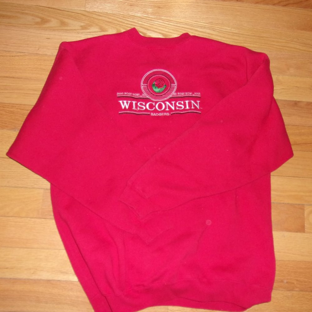 VINTAGE ROSEBOWL SWEATER 2000 WISCONSIN BADGERS